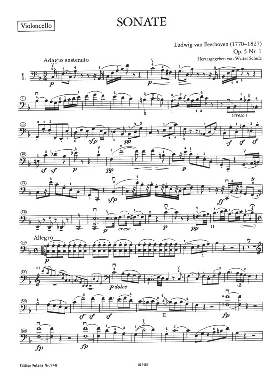 Beethoven Sonatas  Opus 5／1, 2 ‧ Opus 69 ‧ Opus 102／1, 2 for Violoncello and Piano