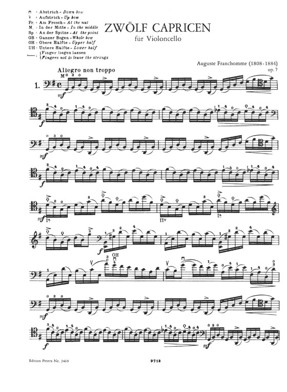 Franchomme Capricen Opus 7 Violoncello