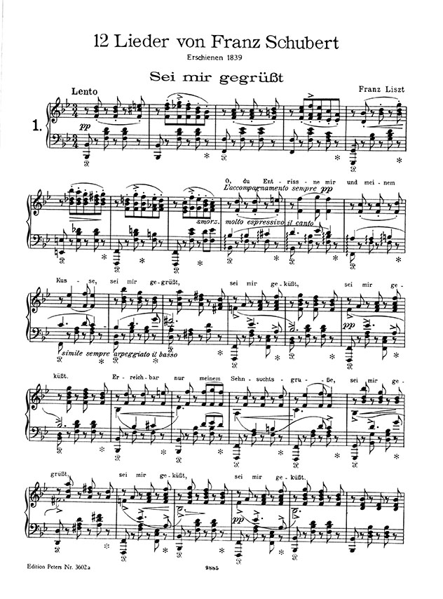 Liszt Klavierwerke Ⅸ Lieder-Bearbeitungen