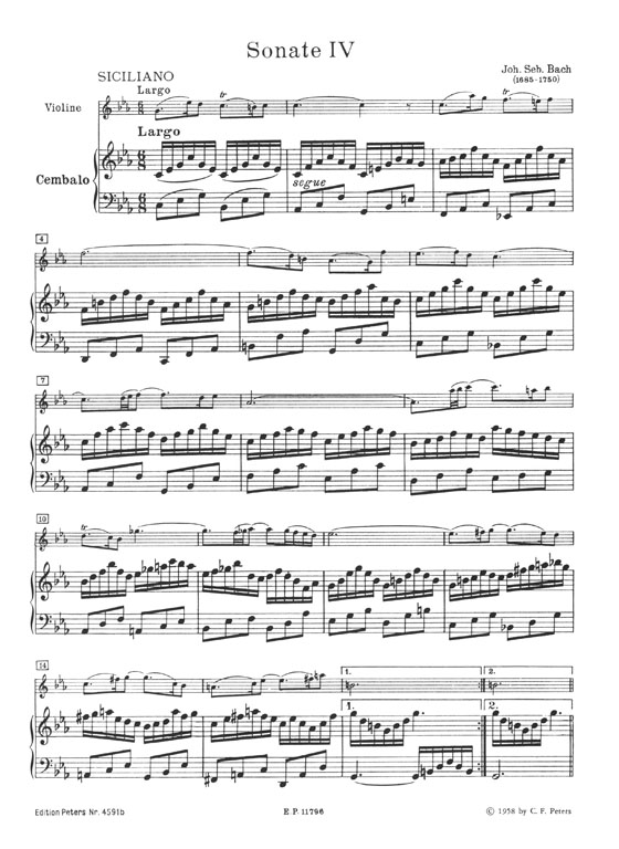 J. S. Bach Sonaten for Violin and Harpsichord (Piano) Ⅱ BWV 1017-1019