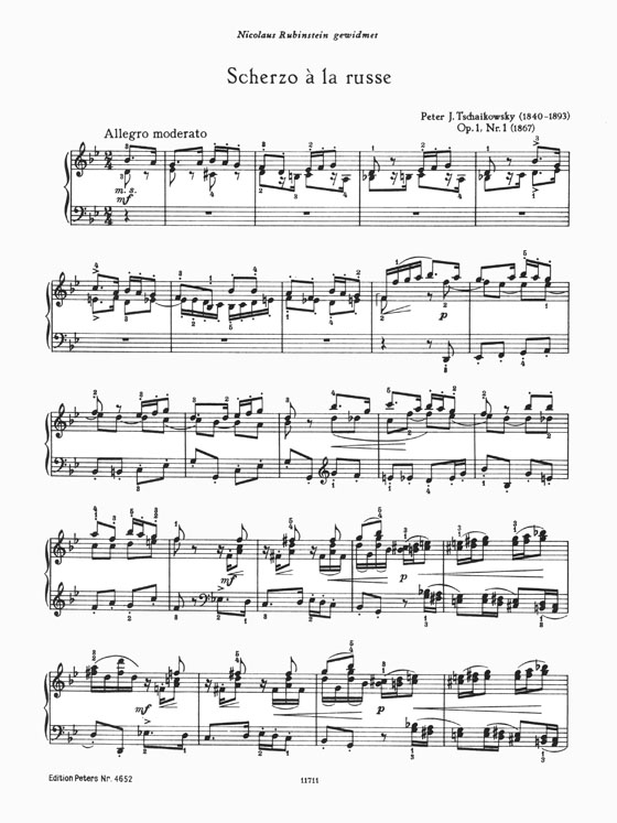 Tschaikowsky Ausgewählte Klavierwerke Band Ⅰ