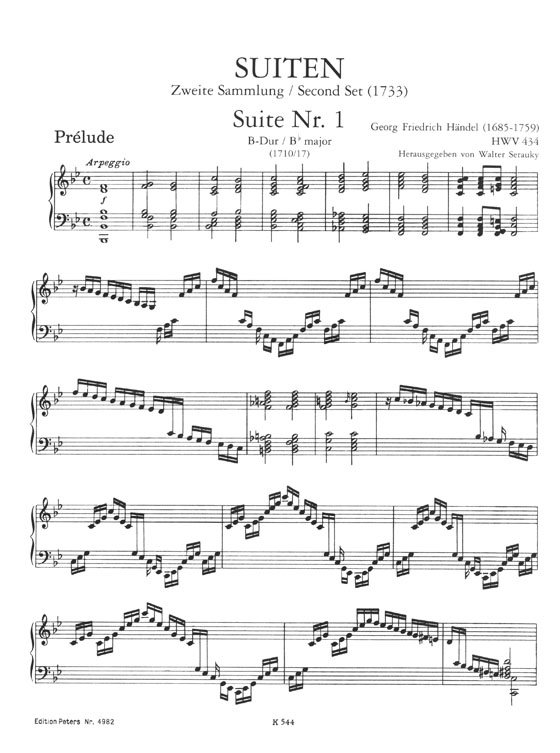 Händel Klavierwerke Ⅱ Suites Second Set HWV 434-442 (Urtext)
