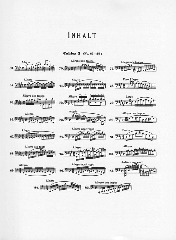 Dotzauer 113 Violoncello-Etüden Exercises for Violoncello Book Ⅲ (No. 63 - 85)
