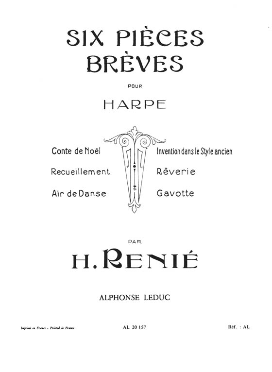 H. Renié Six Pièces Brèves pour Harpe