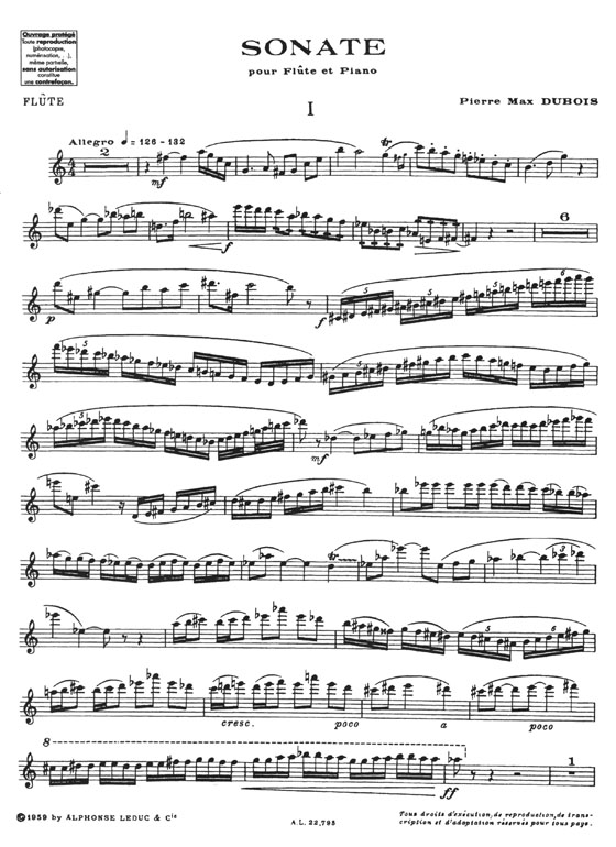 Pierre Max Dubois Sonate pour Flûte et Piano