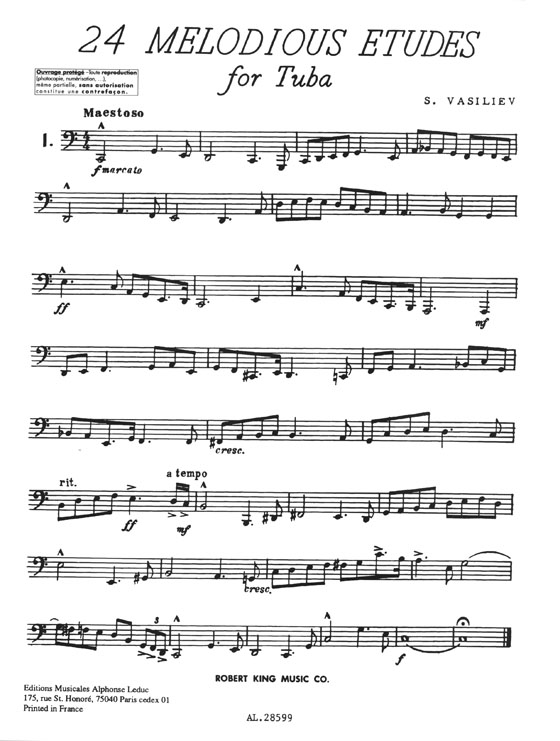 S. Vasiliev 24 Melodious Etudes for Tuba