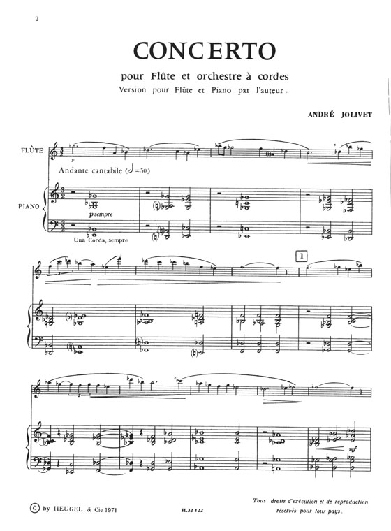 André Jolivet Concerto pour Flûte
