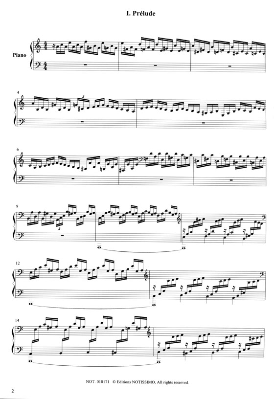 Johann Sebastian Bach Prélude et fugue en la mineur BWV 543 pour Piano