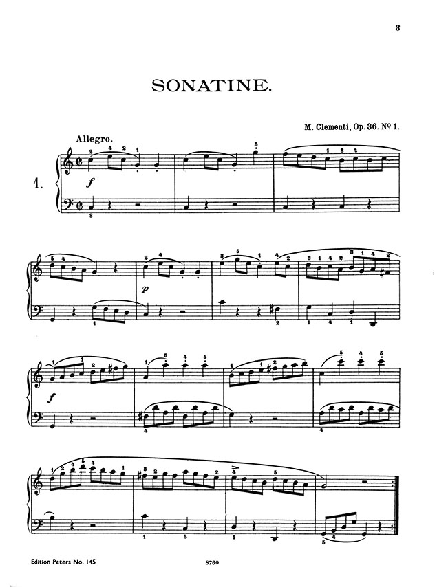 Clementi Sonatinas Opus 36, 37, 38 for Piano