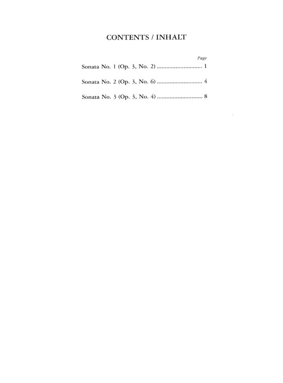 Leclair 3 Sonatas Opus 3 Nos. 2, 4 and 6  for 2 Violins