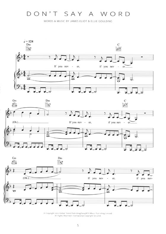 Ellie Goulding: Halcyon Days Piano ／Vocal ／Guitar