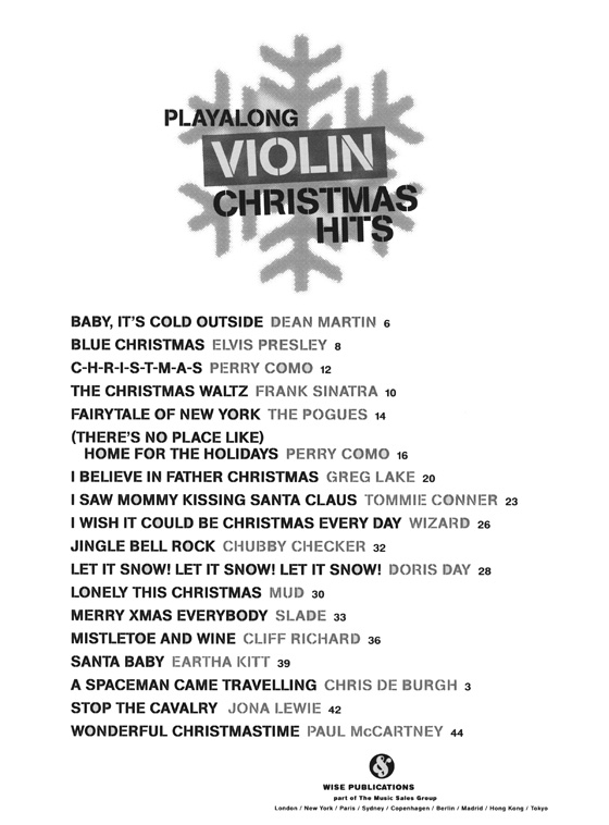 Playalong: Christmas Hits - Violin【Download Card+樂譜】
