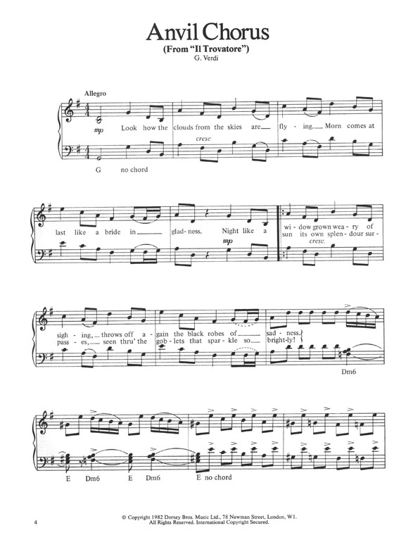 It's Easy to Play Opera Piano Vocal with Chord Symbols It's Easy to Play Opera Piano Vocal with Chord Symbols