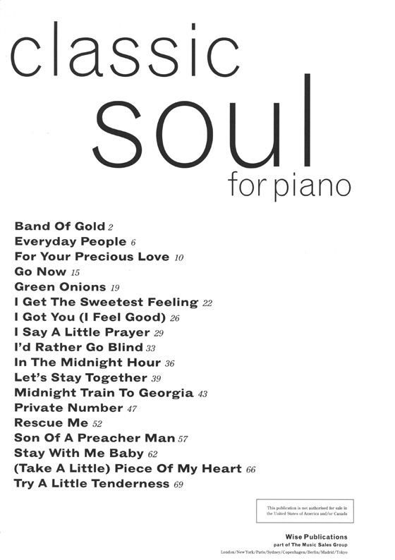 Classic Soul For Piano