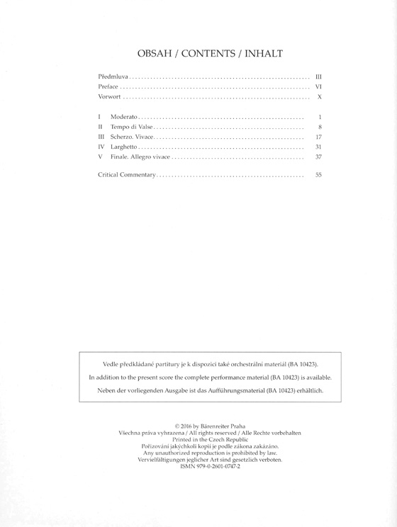 Dvořák Serenade in E major for String Orchestra op. 22 (Score)