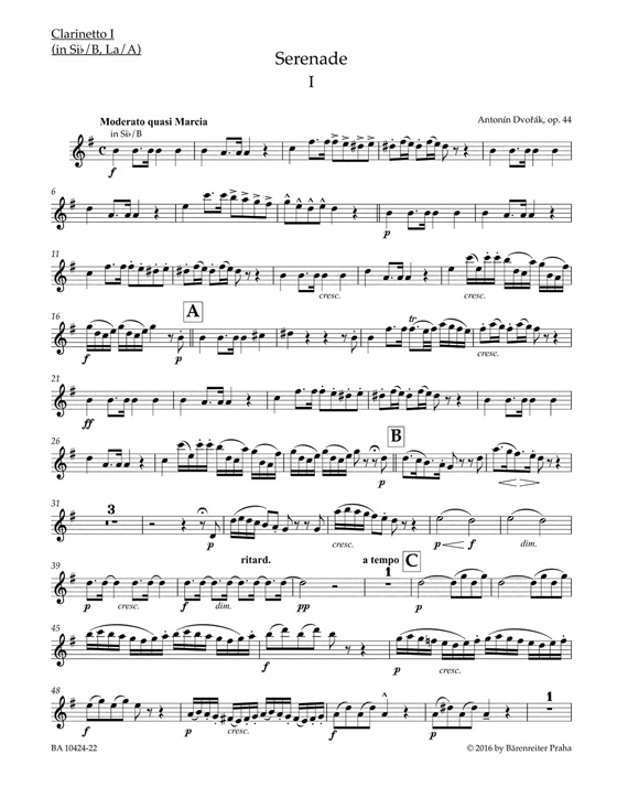 Dvorák Serenade for Wind Instruments, Violoncello and Double Bass Op. 44 (Parts) Dvorák Serenade for Wind Instruments, Violoncello and Double Bass Op. 44 (Parts)