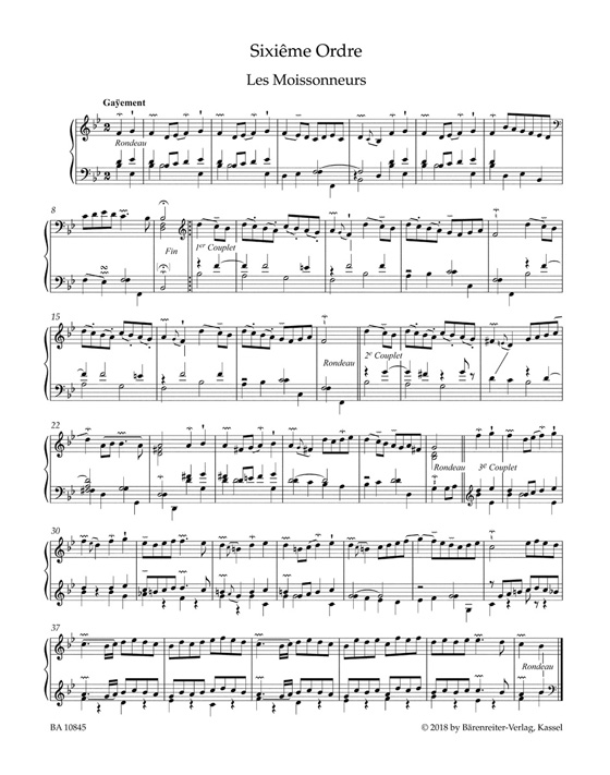 Couperin Pièces de Clavecin Second livre (1717) for Harpsichord