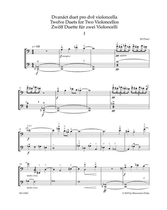 Jiří Pauer Twelve Duets for Two Violoncellos