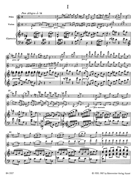 Bohuslav Martinů Promenades for Flute, Violin and Harpsichord (Piano)