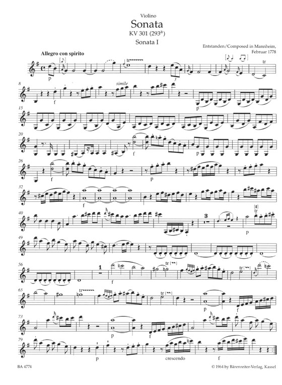 Mozart Sonatas for Piano and Violin The Mannheim‧Paris‧Salzburg Sonatas KV 301-306, 296, 378