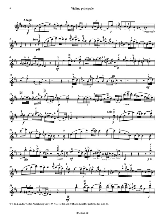 Mozart Concerto in G major for Violin and Orchestra No. 3, KV 216 Piano Reduction