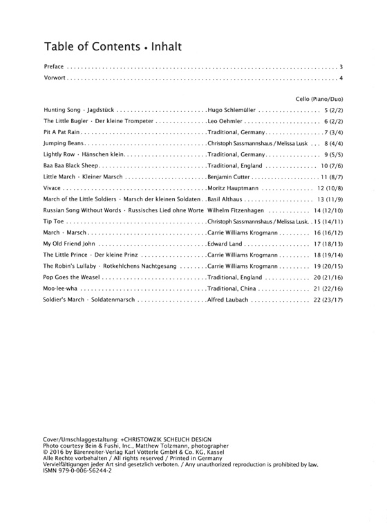 Cello Recital Album: First Position【Volume 1】Bärenreiter's Sassmannshaus