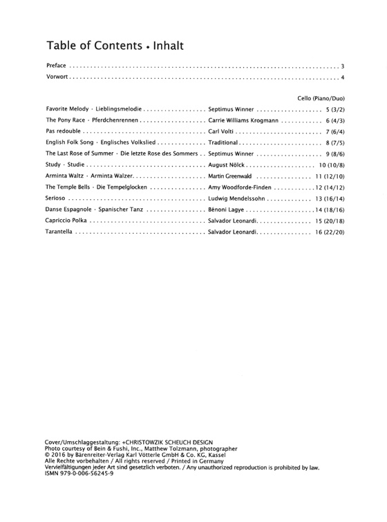 Cello Recital Album: First Position【Volume 2】Bärenreiter's Sassmannshaus