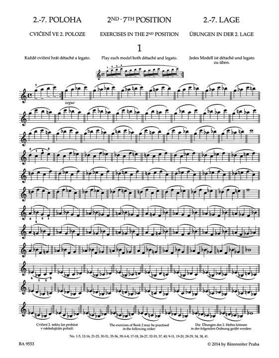 Ševčík School of Violin Technics Op. 1, Book 2, 2nd-7th Position for Violin