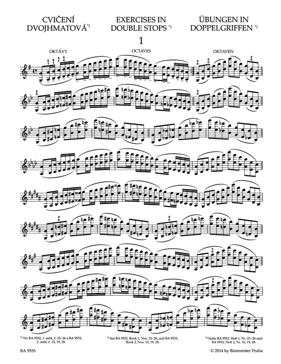 Ševčík School of Violin Technics Op. 1, Book 4, Exercises in Double Stops and Harmonics