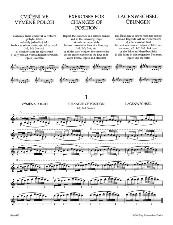 Ševčík Changes of Position and Preparatory Scale Studies Op. 8 for Violin