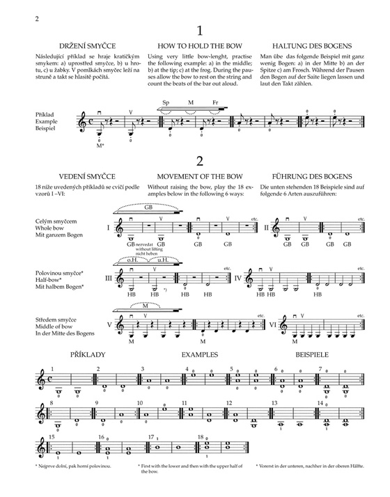 Ševčík School of Bowing Technic, Op. 2, Book 1 Exercises for the Right Arm for Violin