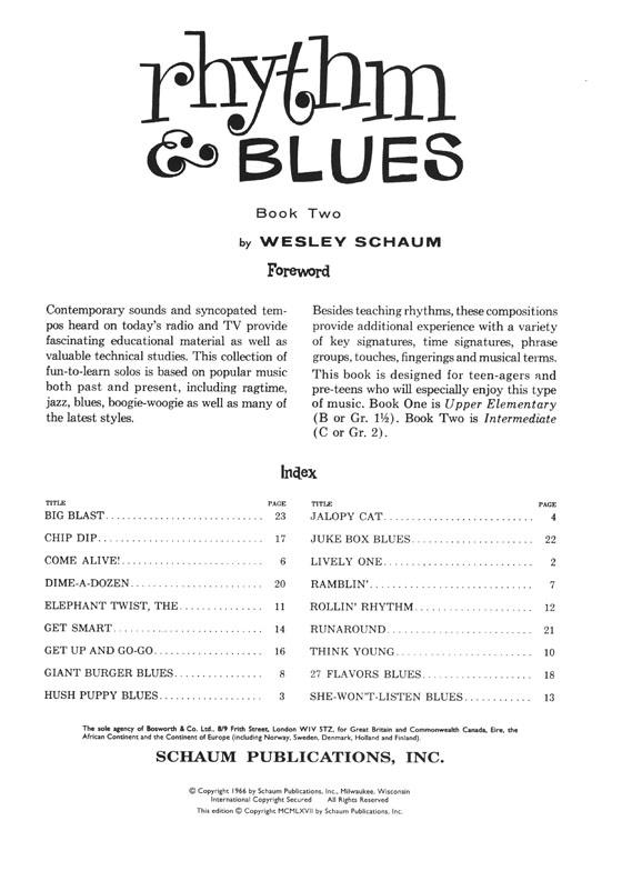 Rhythm & Blues for Piano Book 2