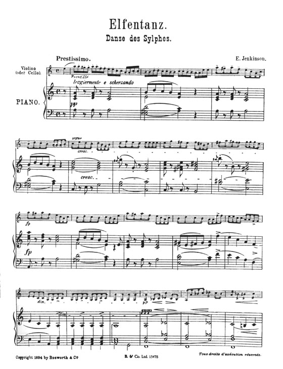 Elfentanz. Danse des Sylphes by Ezra Jenkinson for Violon & Piano