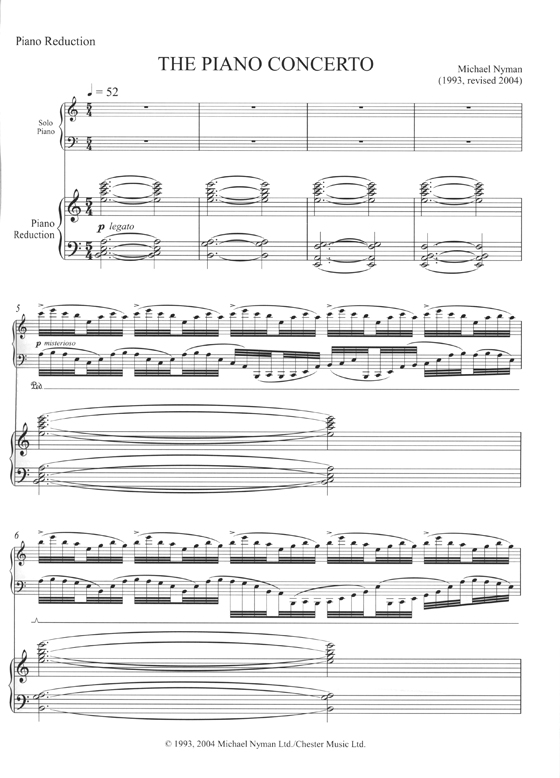 Michael Nyman The Piano Concerto for Two Piano Michael Nyman The Piano Concerto for Two Piano