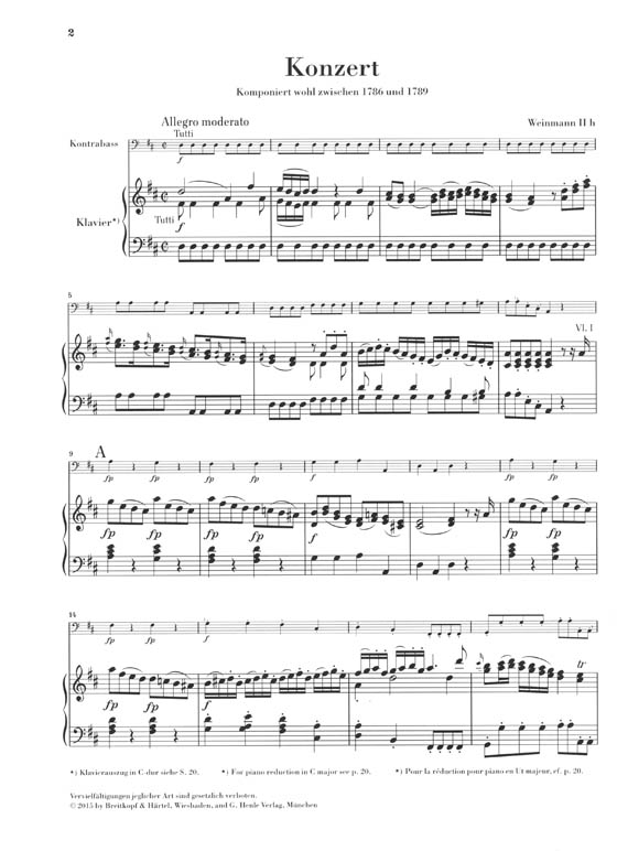 Vanhal‧Kontrabasskonzert (Klavierauszug) Vanhal‧Kontrabasskonzert (Klavierauszug)