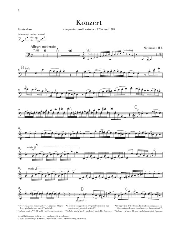 Vanhal‧Kontrabasskonzert (Klavierauszug) Vanhal‧Kontrabasskonzert (Klavierauszug)
