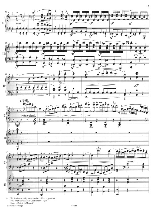 Beethoven Konzert für Klavier und Orchester Nr. 2 B-dur Op. 19, Ausgabe für zwei Klaviere Beethoven Konzert für Klavier und Orchester Nr. 2 B-dur Op. 19, Ausgabe für zwei Klaviere