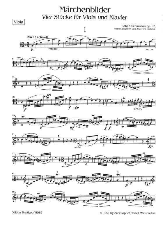 Robert Schumann【Märchenbilder】Vier Stücke für Viola und Klavier , Op. 113