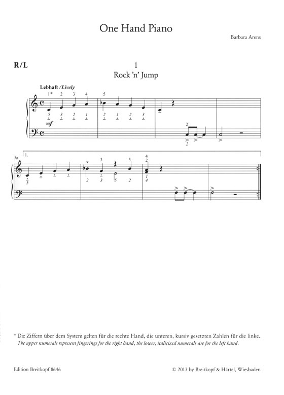 One Hand Piano 40 Pieces for Left or Right One Hand Piano 40 Pieces for Left or Right
