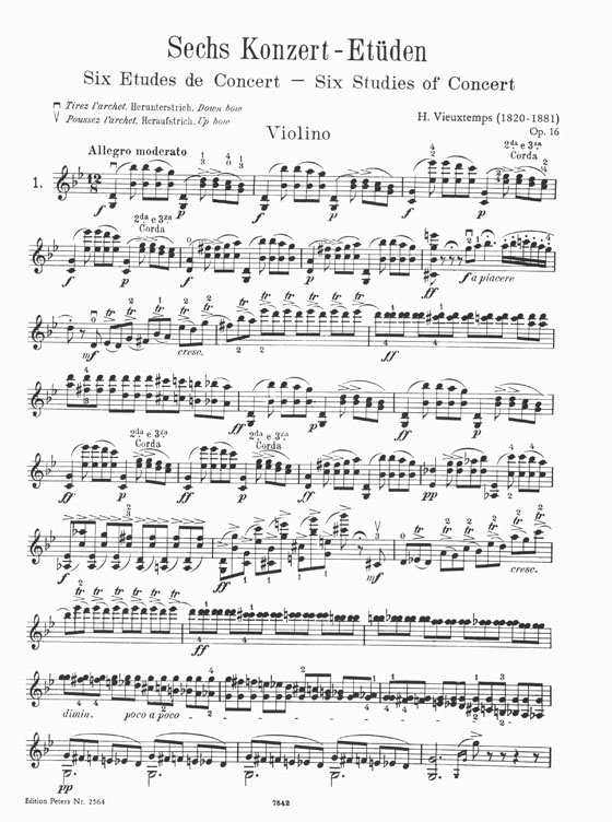 Vieuxtemps Konzert-Etuden Opus 16 Violine