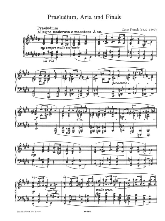 Franck Präludium Aria und Finale Klavier Franck Präludium Aria und Finale Klavier