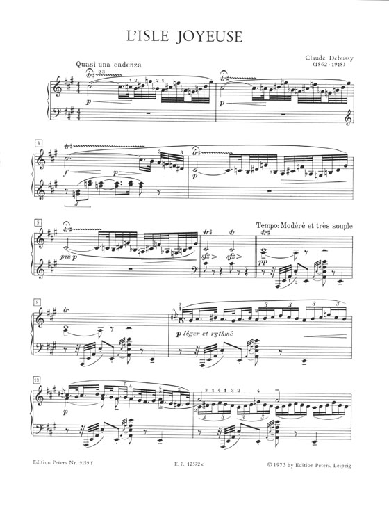 Debussy L'isle Joyeuse Klavier (Urtext)