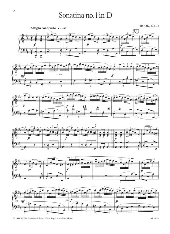 Hook: Twelve Sonatinas, Op.12 Easier Piano Pieces No.24