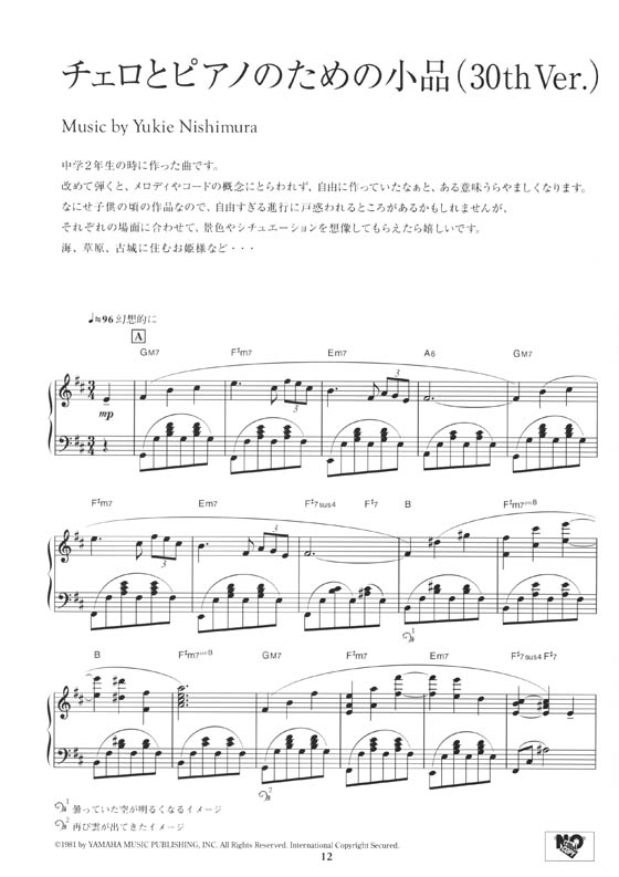ピアノ‧ソロ 西村由紀江 Yukie Nishimura 30th Anniversary~Beautiful Days~
