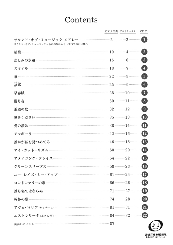 アルトサックス [ピアノ伴奏CD&伴奏譜付] 歌心溢れる名曲をアルトサックスで ~ピアノと楽しむ名旋律~