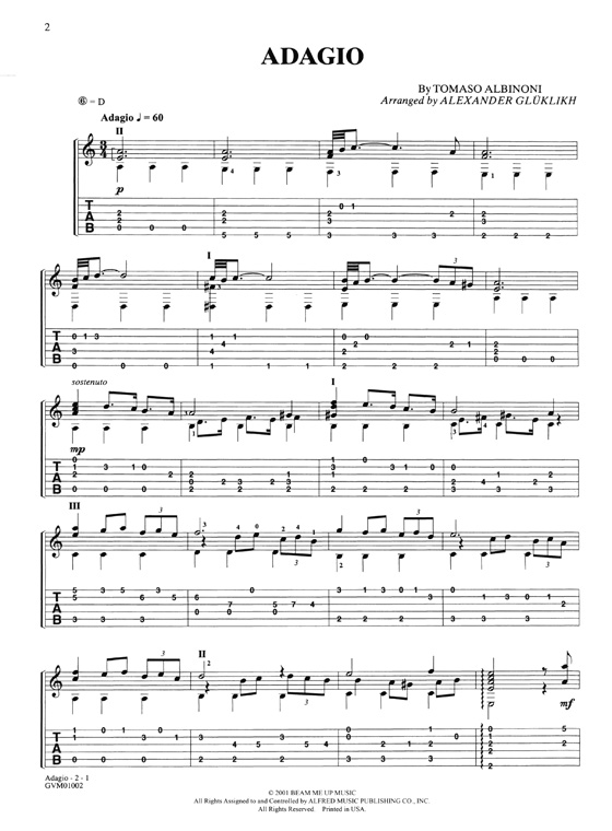 Classical Guitar TAB Edition: Adagio