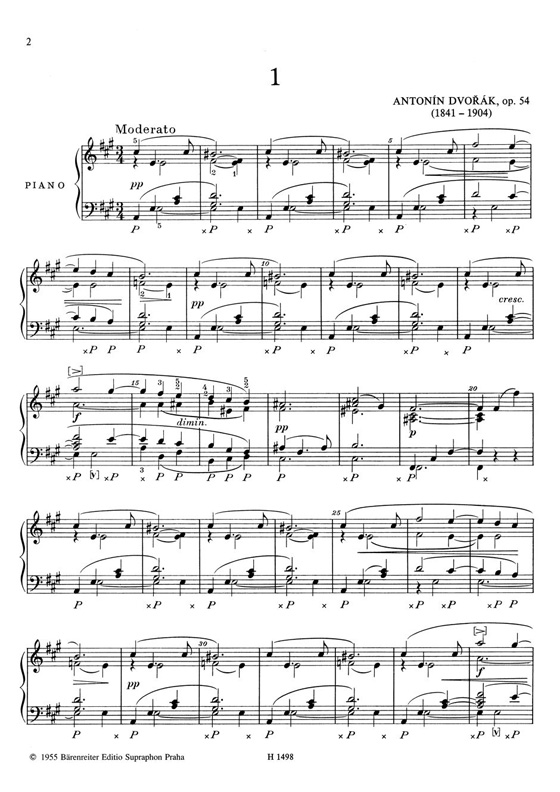 Antonín Dvorák 【Valčíky Op. 54】for Piano