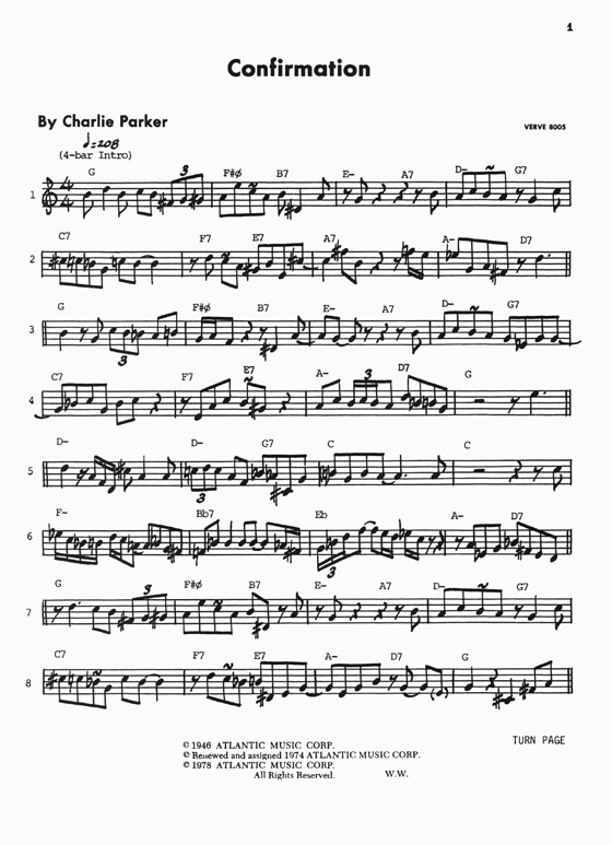 Charlie Parker Omnibook For B Flat Instruments