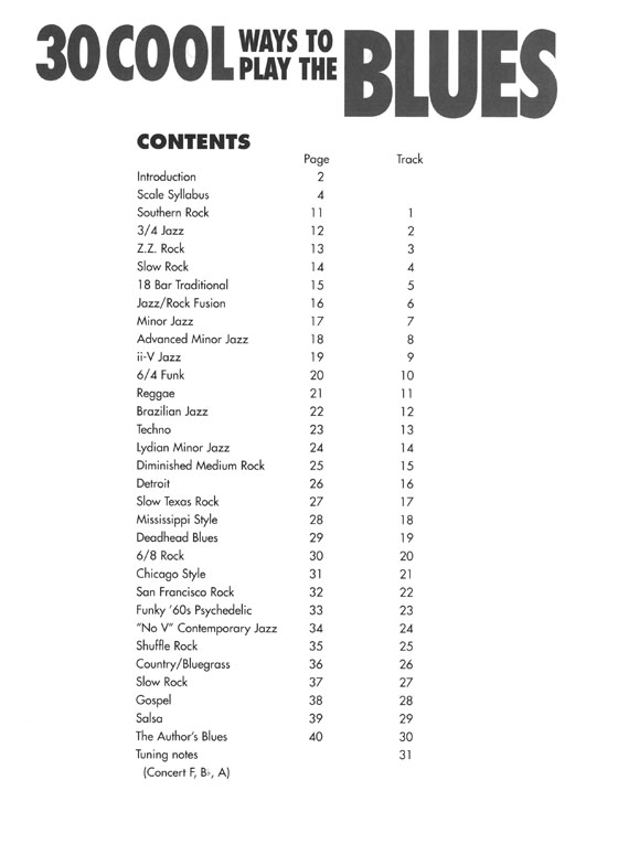 30 Cool Ways to Play The Blues by Steve Veale