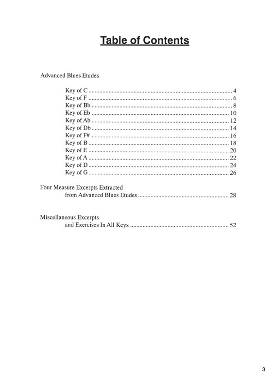 Advanced Blues Etudes in All Twelve Keys